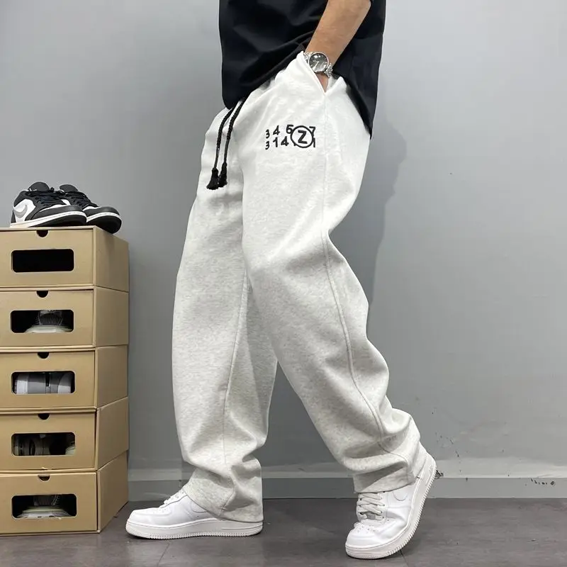 New Arrival Gray Straight Leg Joggers Embroidered Casual Sweatpants Loose with Drawstring for Spring Autumn Sporty Street Style
New Arrival Gray Straight Leg Joggers Embroidered Casual Sweatpants Loose with Drawstring for Spring Autumn Sporty Street Style