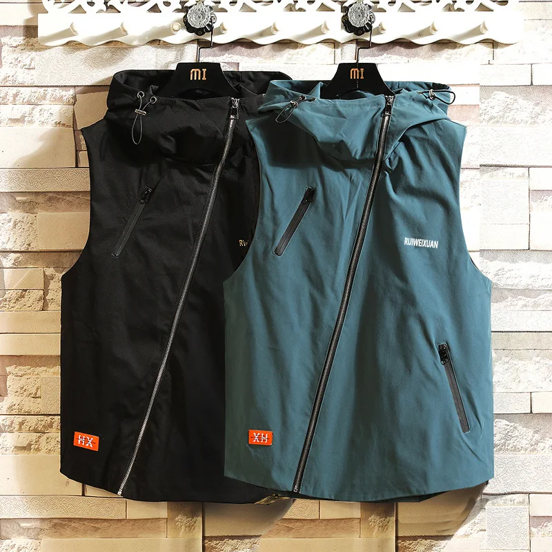 Men's Hooded Workwear Vest Spring and Autumn New Jackets Loose and Fatty Casual Solid Color Simple Sleeveless Vest Fashion
Men's Hooded Workwear Vest Spring and Autumn New Jackets Loose and Fatty Casual Solid Color Simple Sleeveless Vest Fashion