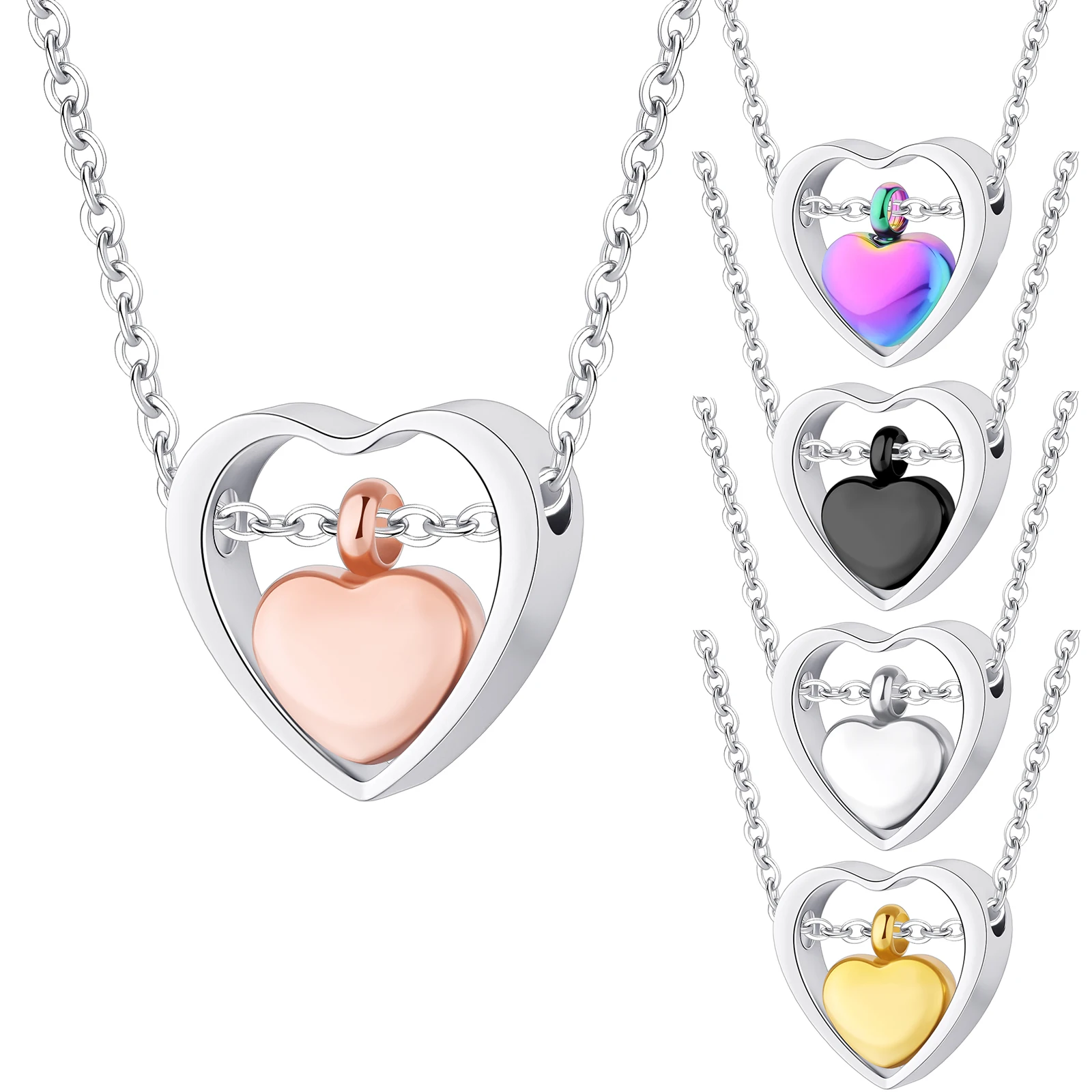 Stainless Steel 5 Colors Heart Ash Necklace Urn Ashes Keepsake Memorial Pendant Custom Cremation Jewelry
Stainless Steel 5 Colors Heart Ash Necklace Urn Ashes Keepsake Memorial Pendant Custom Cremation Jewelry