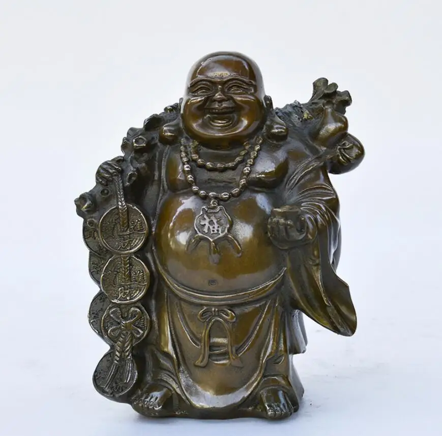 Bronze carving metal crafts antique home office pick bag Maitreya decoration
Bronze carving metal crafts antique home office pick bag Maitreya decoration