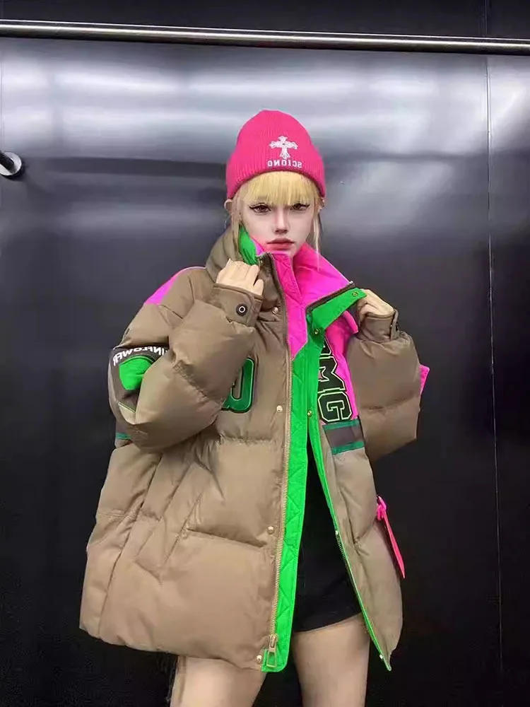 Winter Women Fashion Hooded Casual Parkas Female White Duck Down Coats Lady Thick Warm Patchwork loose Outwears
Winter Women Fashion Hooded Casual Parkas Female White Duck Down Coats Lady Thick Warm Patchwork loose Outwears