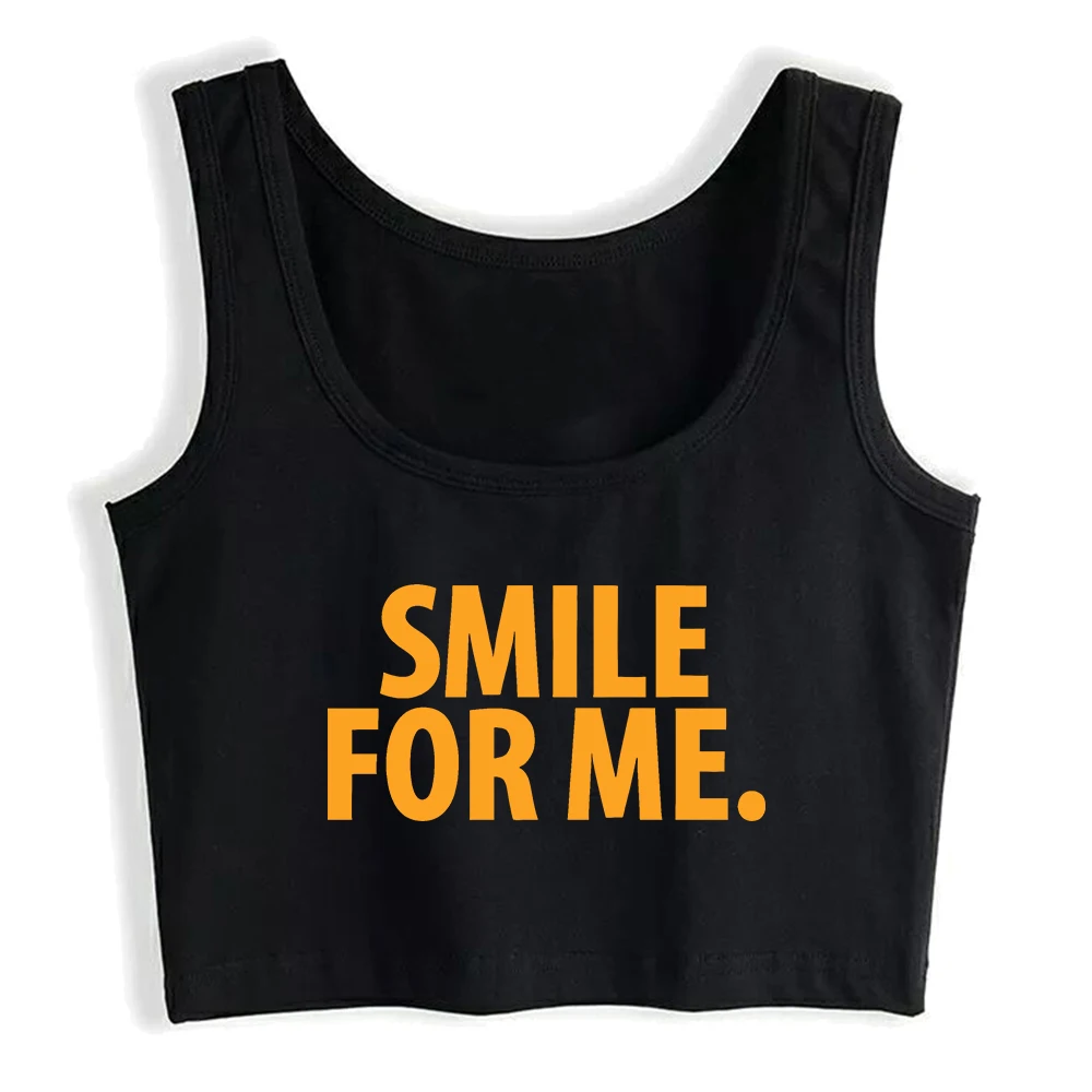 Smile For Me Design Funny Sexy Slim Fit Crop Top Street Fashion Personalised Tank Tops Customisable Cotton Casual Sport Camisole
Smile For Me Design Funny Sexy Slim Fit Crop Top Street Fashion Personalised Tank Tops Customisable Cotton Casual Sport Camisole