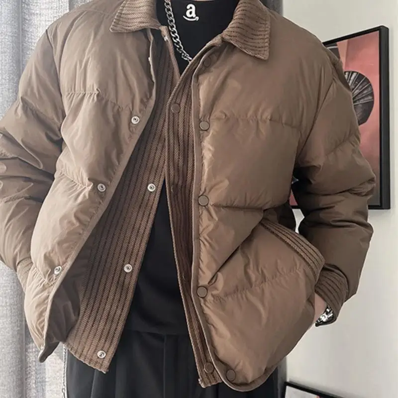 Casual Double Layer Collar down Jaet Men's Fake Two-Piece Autumn Winter New Sle Faionable Cotton Padded Coat
Casual Double Layer Collar down Jaet Men's Fake Two-Piece Autumn Winter New Sle Faionable Cotton Padded Coat