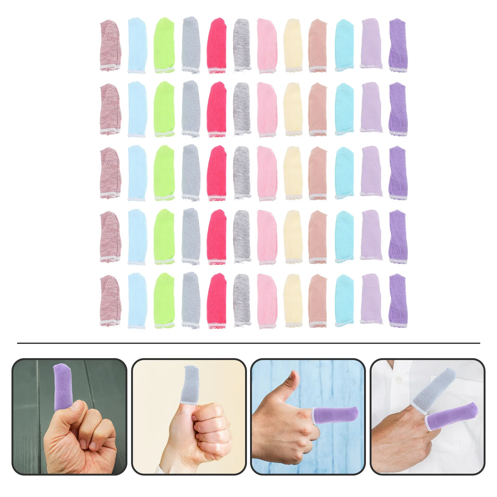100Pcs Reusable Finger Covers Cotton Fabric Protective Covers Wear Resistant Breathable Finger Sleeves for Work
100Pcs Reusable Finger Covers Cotton Fabric Protective Covers Wear Resistant Breathable Finger Sleeves for Work