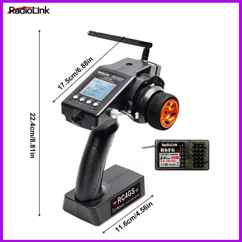 Radiolink RC4GS V3 4 CH FHSS RC Transmitter Remote Controller R6FG / R7FG With Gyro For RC Car Truck Crawler Wltoys Model
Radiolink RC4GS V3 4 CH FHSS RC Transmitter Remote Controller R6FG / R7FG With Gyro For RC Car Truck Crawler Wltoys Model