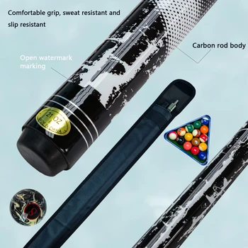 잉크 요소 디자인의 탄소 당구 큐 스틱 13mm 팁 나인 볼 및 캐롬 큐 케이스 포함