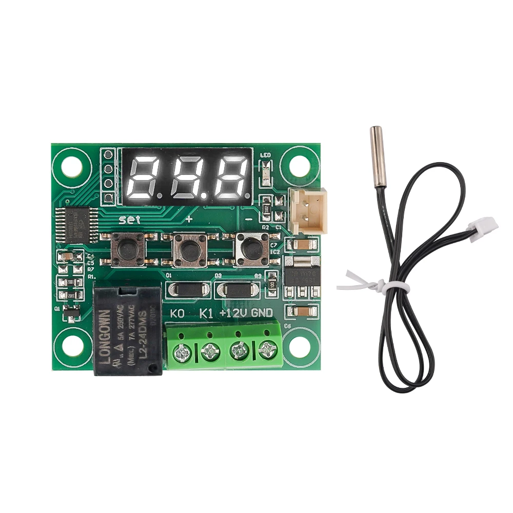 W1209 DC 24V NTC Heat Cool Digital Thermostat Temperature Controller LED Miniature Thermostat Temperature Control Switch Panel
W1209 DC 24V NTC Heat Cool Digital Thermostat Temperature Controller LED Miniature Thermostat Temperature Control Switch Panel