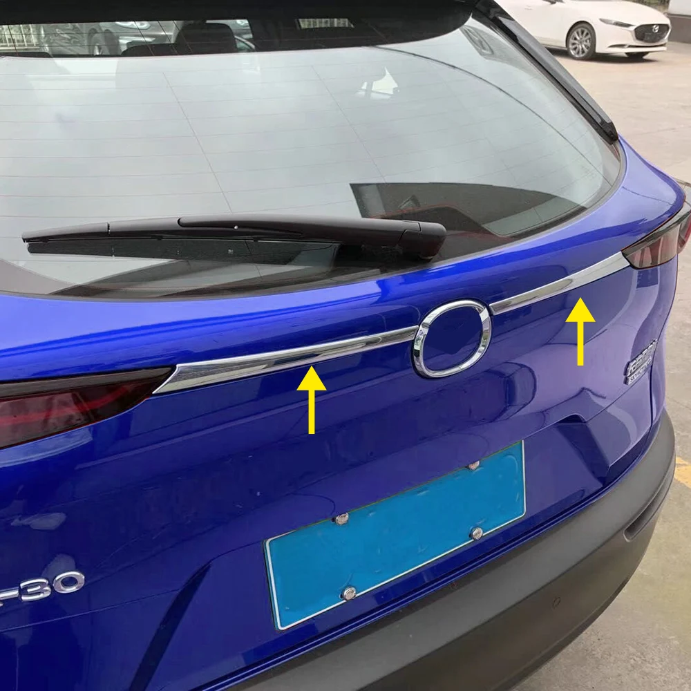 2 шт. серебряные хромированные молдинги заднего люка для Mazda CX-30 CX30 2021-2024 аксессуары автомобильная наклейка
2 шт. серебряные хромированные молдинги заднего люка для Mazda CX-30 CX30 2021-2024 аксессуары автомобильная наклейка
