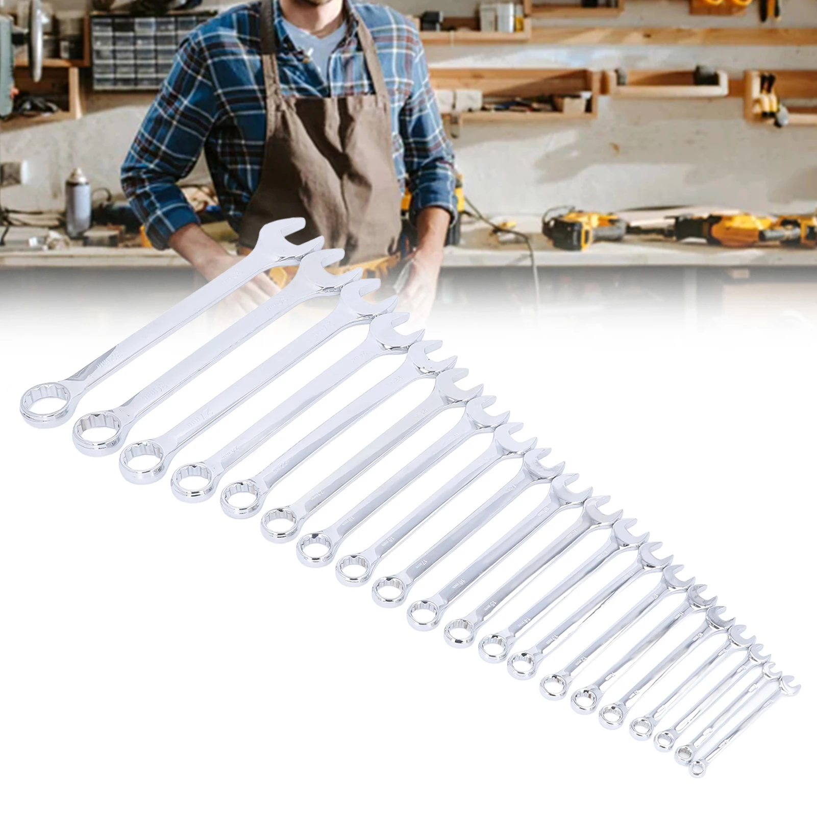 Hand Tool Combination Wrench Set CRV Steel Spanner Chrome Plated Dual Wrenches Hand Tool 6‑32mm CRV Steel Spanner
Hand Tool Combination Wrench Set CRV Steel Spanner Chrome Plated Dual Wrenches Hand Tool 6‑32mm CRV Steel Spanner