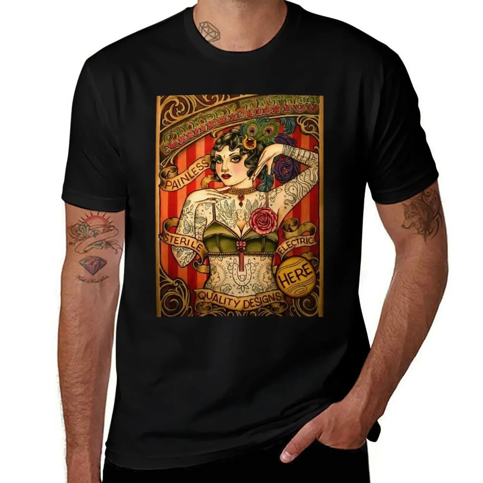 CHAPEL TATTOO; Vintage Body Advertising Art T-Shirt Short sleeve tee anime shirt essential t shirt workout shirts for men
CHAPEL TATTOO; Vintage Body Advertising Art T-Shirt Short sleeve tee anime shirt essential t shirt workout shirts for men