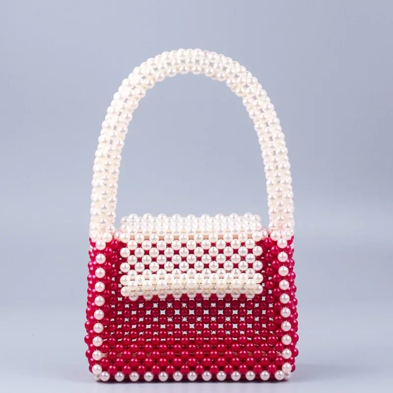 Customized Creative Fashion Ins Women's Versatile One Shoulder Handbag Handwoven New Red Spliced Pearl Beaded Bags for Women
Customized Creative Fashion Ins Women's Versatile One Shoulder Handbag Handwoven New Red Spliced Pearl Beaded Bags for Women