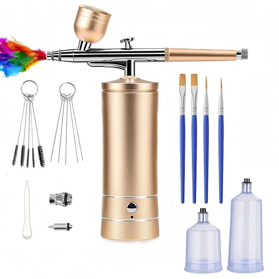 Rechargeable Cordless Airbrush Kit with 0.3mm Nozzle and Cleaning Set for Precision Painting Miniature Modeling Cosmetic Applic
Rechargeable Cordless Airbrush Kit with 0.3mm Nozzle and Cleaning Set for Precision Painting Miniature Modeling Cosmetic Applic