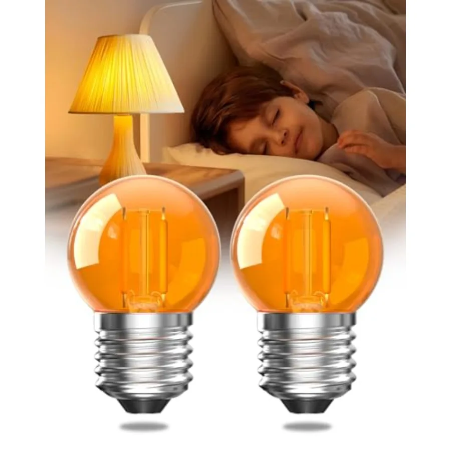 G40 LED Low Watt Light Bulb, 2W E26 Amber Bulb Equivalent 20 Watt, Low Lumen Light Bulb 2000K Dim Soft Warm Light for Bedroom B
G40 LED Low Watt Light Bulb, 2W E26 Amber Bulb Equivalent 20 Watt, Low Lumen Light Bulb 2000K Dim Soft Warm Light for Bedroom B