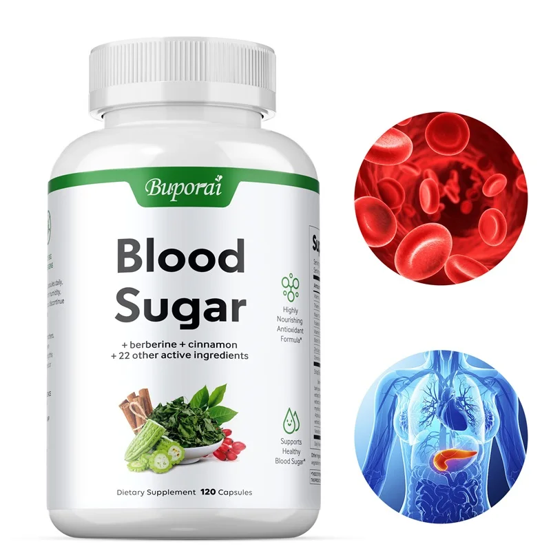 Blood Sugar Capsules - Supports Blood Sugar Balance, Promotes Metabolism, for Digestive Health, Cholesterol, Heart Health
Blood Sugar Capsules - Supports Blood Sugar Balance, Promotes Metabolism, for Digestive Health, Cholesterol, Heart Health