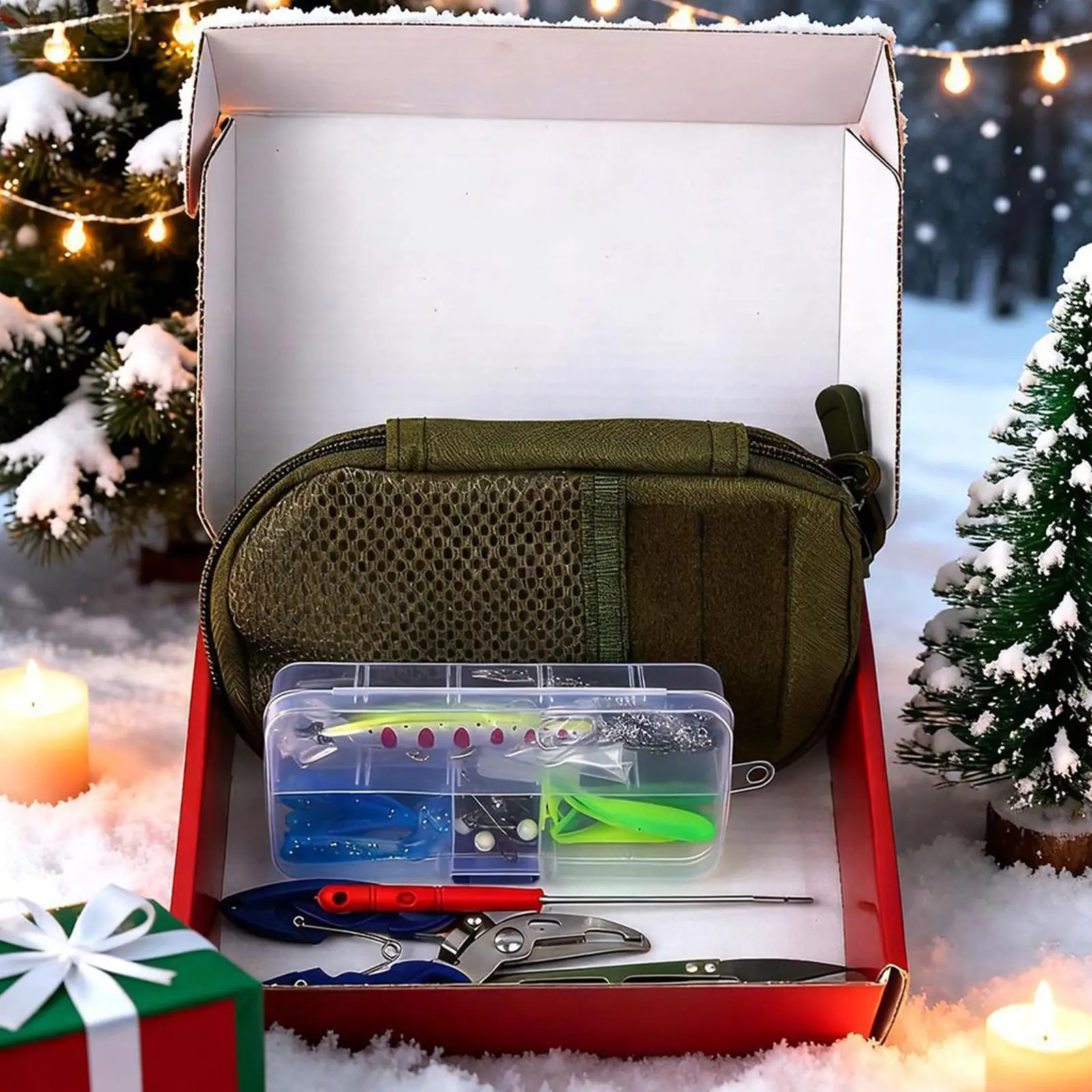 Набор рыболовных приманок, рождественские рыболовные снасти, аксессуары, комплект искусственных приманок для праздничного сезона, семейный ночной утренний кемпинг
Набор рыболовных приманок, рождественские рыболовные снасти, аксессуары, комплект искусственных приманок для праздничного сезона, семейный ночной утренний кемпинг