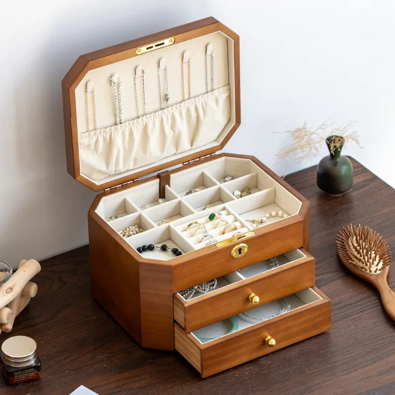 High-end Jewelry Display Box Multilayer Necklace Showcase Case Earrings Rings Storage Boxes Jewellery Drawer Organizer Tray 
High-end Jewelry Display Box Multilayer Necklace Showcase Case Earrings Rings Storage Boxes Jewellery Drawer Organizer Tray