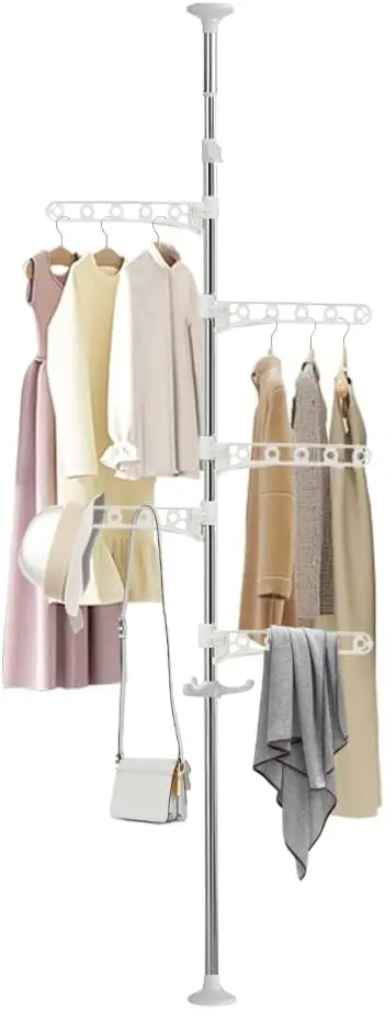 Adjustable Laundry Pole Corner Clothes Garment Drying Rack Hat Hanger Coat Tree Floor to Ceiling Tension Shelf Storage O
Adjustable Laundry Pole Corner Clothes Garment Drying Rack Hat Hanger Coat Tree Floor to Ceiling Tension Shelf Storage O