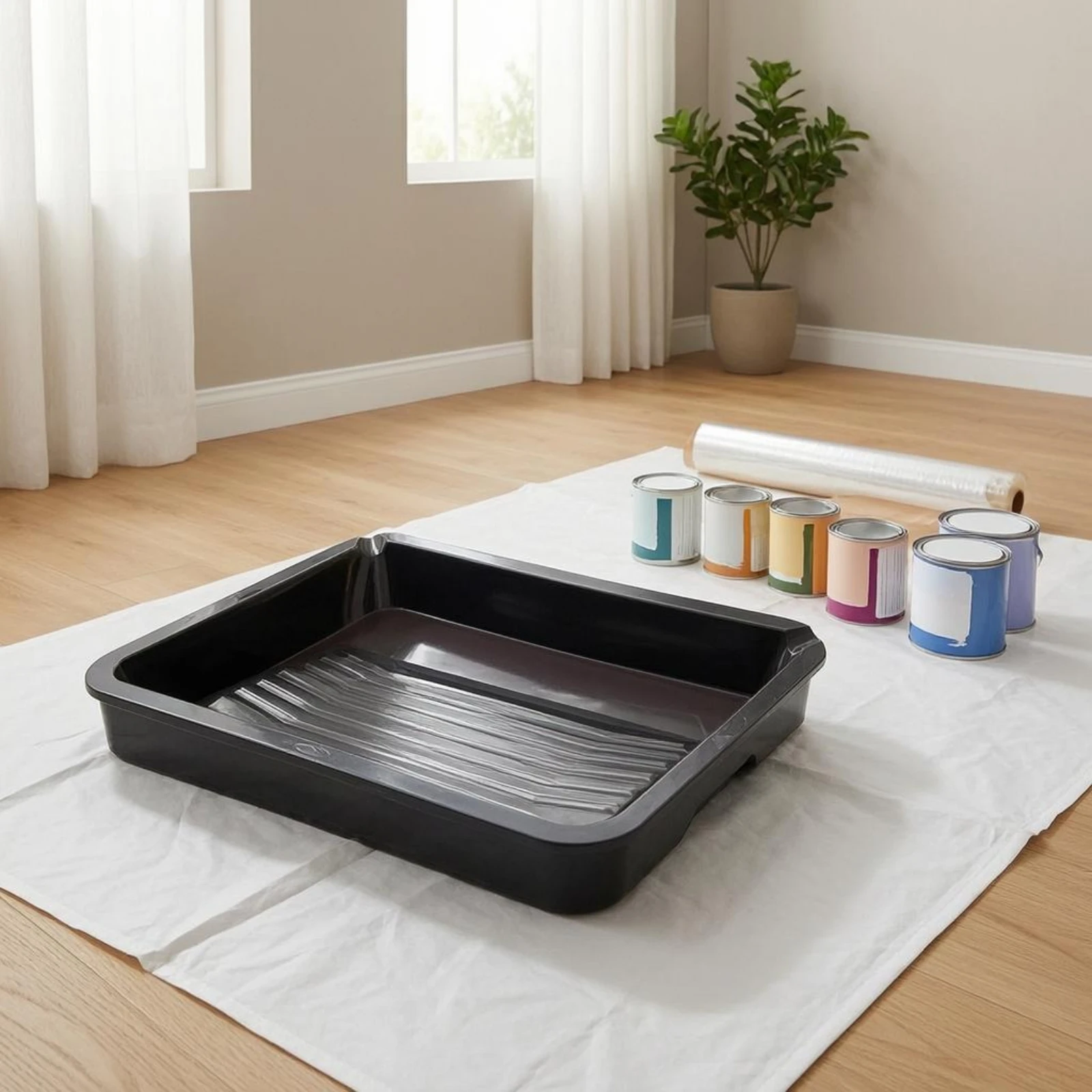 Plastic Paint Tray Raised Rim Roller Tray Painting Supply Ribbed Molded
Plastic Paint Tray Raised Rim Roller Tray Painting Supply Ribbed Molded