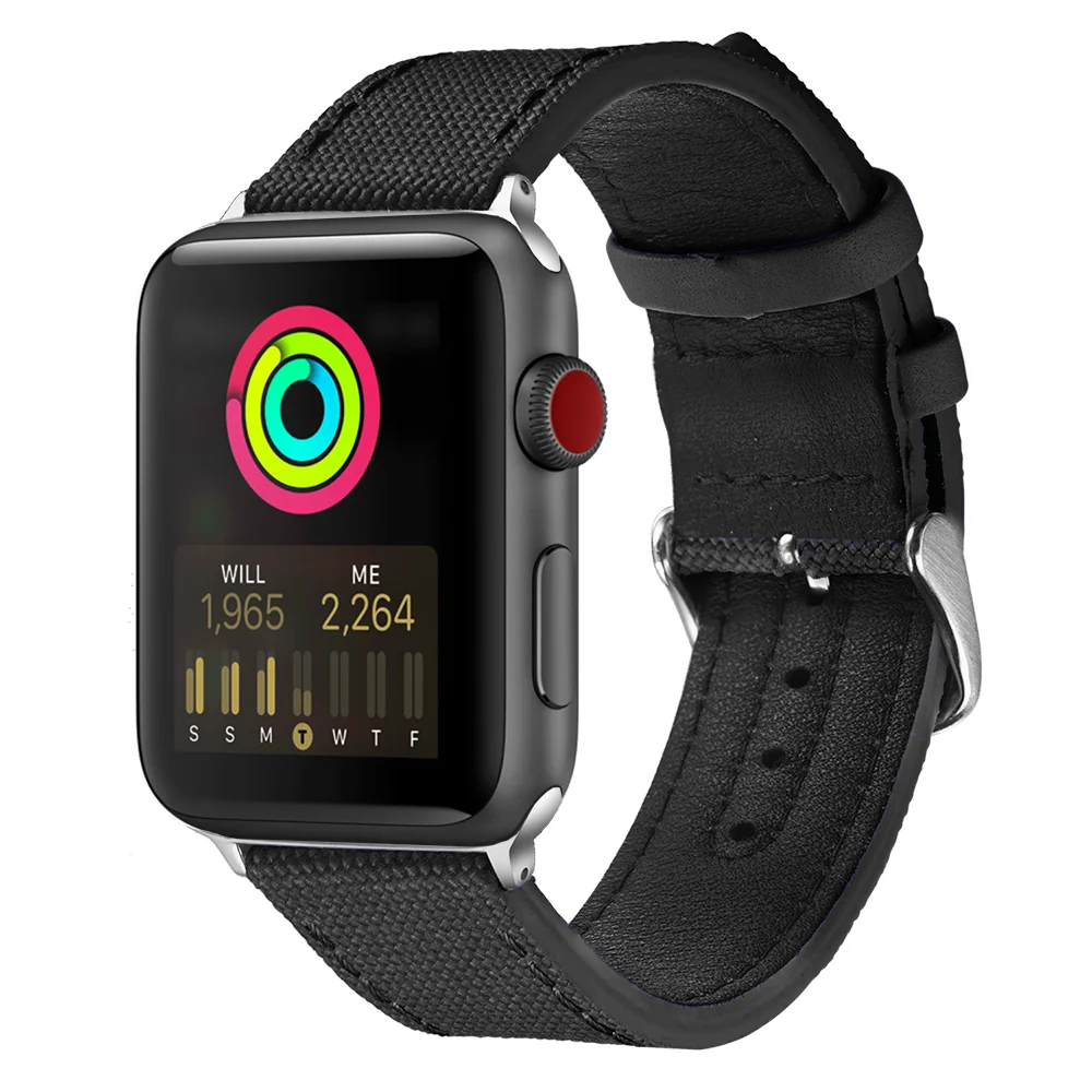 Canvas+leather Band For Apple Watch Strap 44mm 40mm 42mm 38mm Sport Smart Correa Bracelet Iwatch Series 5 4 3 SE 7 6 45mm 41mm
Canvas+leather Band For Apple Watch Strap 44mm 40mm 42mm 38mm Sport Smart Correa Bracelet Iwatch Series 5 4 3 SE 7 6 45mm 41mm