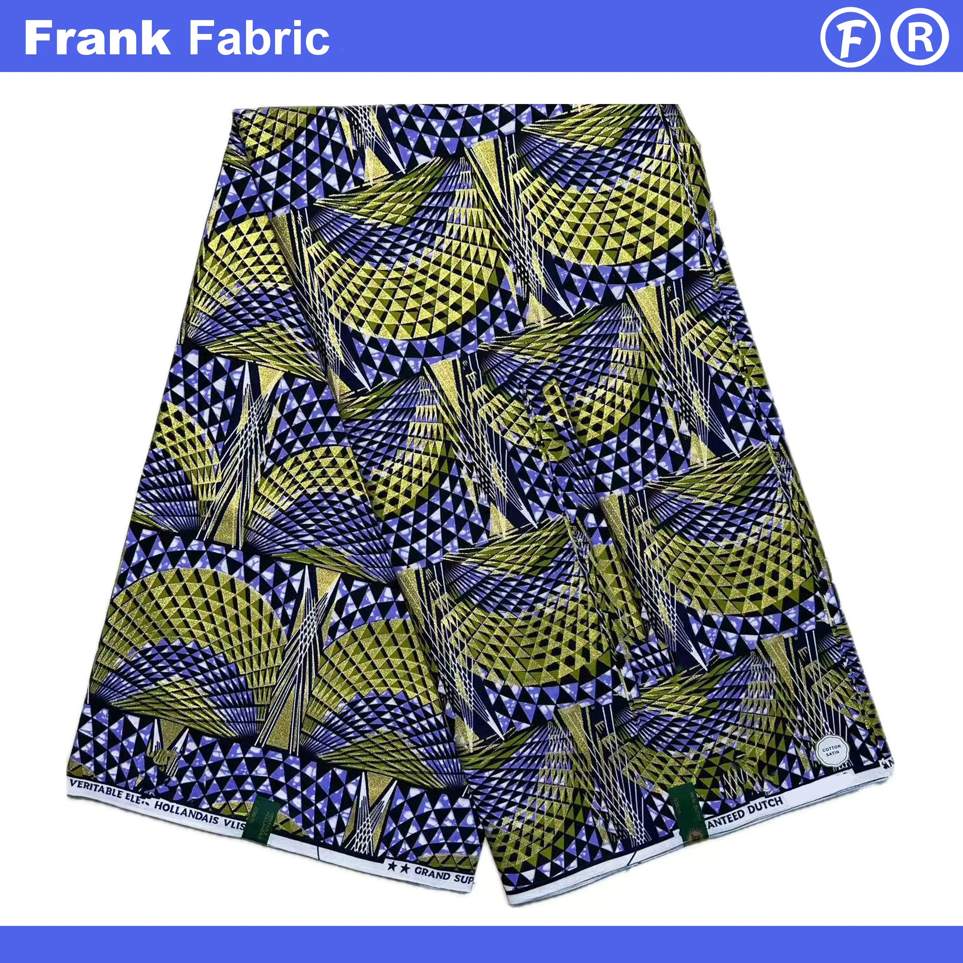 Настоящая голландская ткань в стиле батик Grand Super Ankara, 6 ярдов, блестящий воск, золотая ткань с африканским принтом Hollandais для дизайнера FF2508.056
Настоящая голландская ткань в стиле батик Grand Super Ankara, 6 ярдов, блестящий воск, золотая ткань с африканским принтом Hollandais для дизайнера FF2508.056