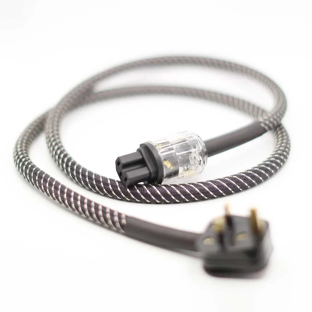 Audiocrast P111 OCC silver plated UK audio power cable Mains Power Cord Cable with UK connector plug
Audiocrast P111 OCC silver plated UK audio power cable Mains Power Cord Cable with UK connector plug