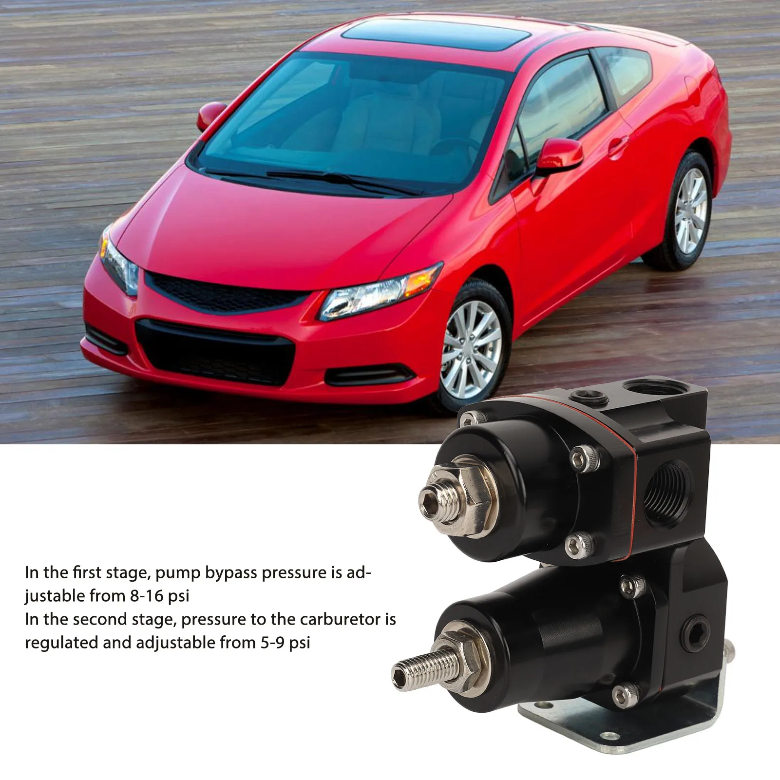 EFI To Carb Fuel Pressure Regulator Long Lifespan Dual Stage Regulator 13220 Heavy Duty for EFI To Carburettor Conversion
EFI To Carb Fuel Pressure Regulator Long Lifespan Dual Stage Regulator 13220 Heavy Duty for EFI To Carburettor Conversion