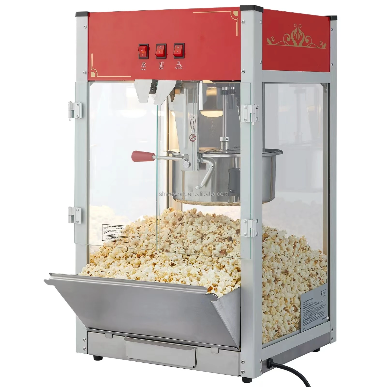 WeWork Commercial Popcorn Popper Machine 12 Oz Popcorn Maker 1440W 80 Cups Red Countertop Pop Corn Machine
WeWork Commercial Popcorn Popper Machine 12 Oz Popcorn Maker 1440W 80 Cups Red Countertop Pop Corn Machine