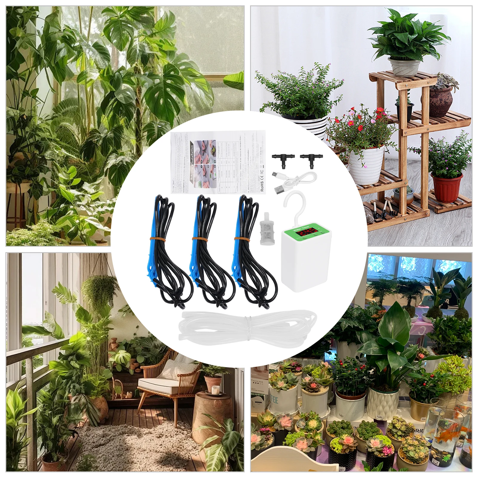 LCD Automatic Watering Device for Plants with 12 precision watering piles Timer Function Automatic Drip Irrigation Kit for homes
LCD Automatic Watering Device for Plants with 12 precision watering piles Timer Function Automatic Drip Irrigation Kit for homes