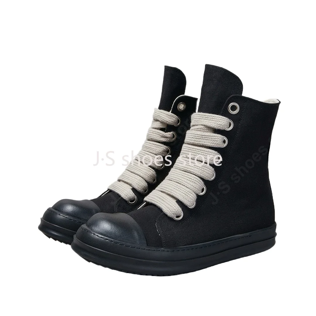 Ricks Luxury Sneakers Black Canvas High Top Shoe Casual Shoes Quality Men Boots Owens Design Jumbo Lace Women Sneaker Ankle Boot
Ricks Luxury Sneakers Black Canvas High Top Shoe Casual Shoes Quality Men Boots Owens Design Jumbo Lace Women Sneaker Ankle Boot