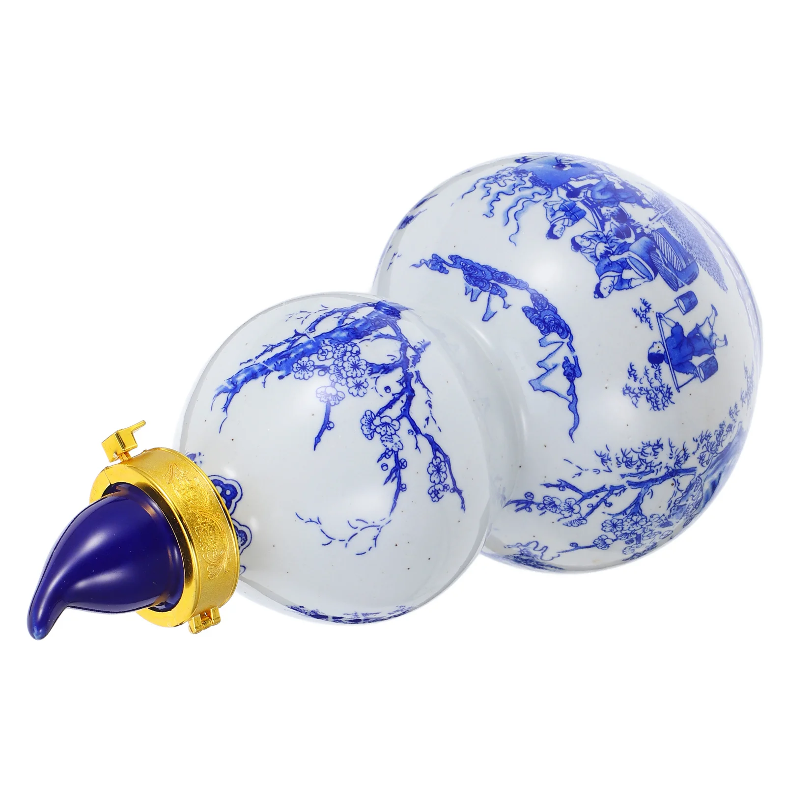 Blue and White Porcelain Gourd Wine Bottle Hand-Painted Ceramic Traditional Chinese Craft Vintage Rice Wine Jug for Home Bar
Blue and White Porcelain Gourd Wine Bottle Hand-Painted Ceramic Traditional Chinese Craft Vintage Rice Wine Jug for Home Bar