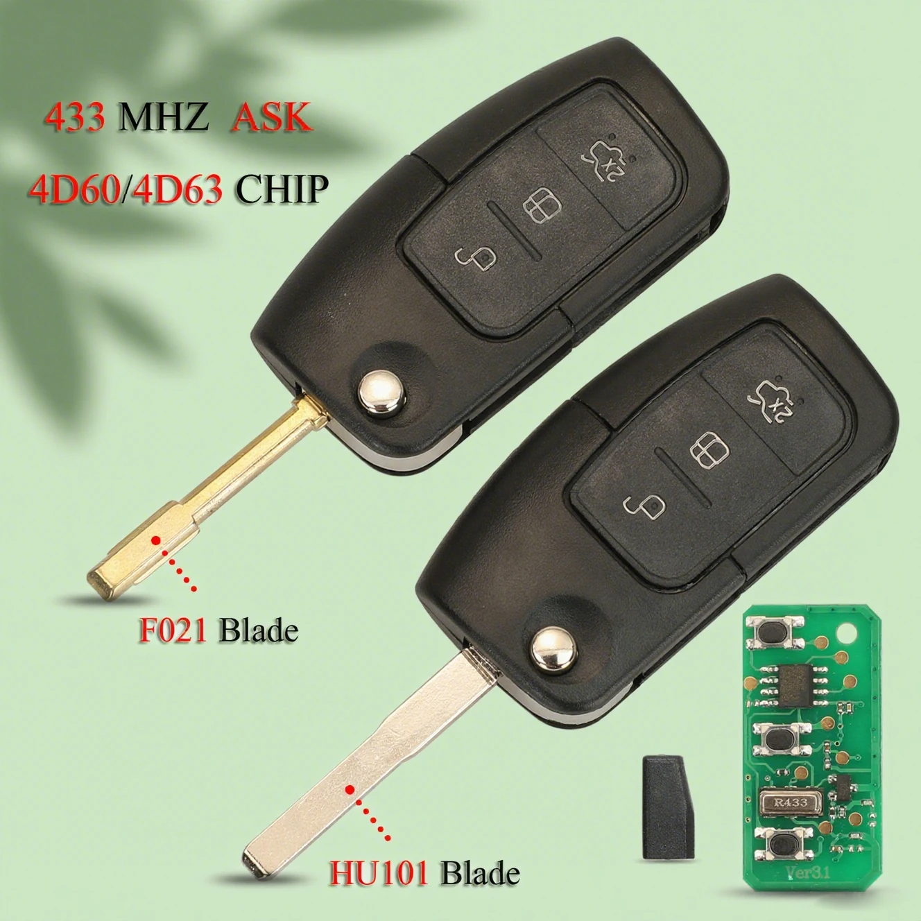 Jingyuqin 3 кнопки складной дистанционный ключ от автомобиля для Ford Fusion Focus Mondeo Fiesta Galaxy 433 МГц 4D60/4D63 чип HU101/FO21 лезвие
Jingyuqin 3 кнопки складной дистанционный ключ от автомобиля для Ford Fusion Focus Mondeo Fiesta Galaxy 433 МГц 4D60/4D63 чип HU101/FO21 лезвие