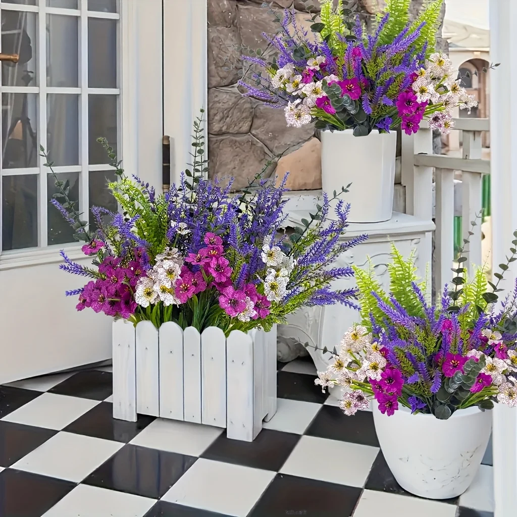 37pcs Set of High-End Romantic Purple-Themed Artificial Mixed Flowers And Green Plants- Uv-Resistant And Non-Fading Artificial Shrub Flowers, Including Elegant Lavender, Violets, Eucalyptus Branches, Persian Ferns, And Other Purple
37pcs Set of High-End Romantic Purple-Themed Artificial Mixed Flowers And Green Plants- Uv-Resistant And Non-Fading Artificial Shrub Flowers, Including Elegant Lavender, Violets, Eucalyptus Branches, Persian Ferns, And Other Purple