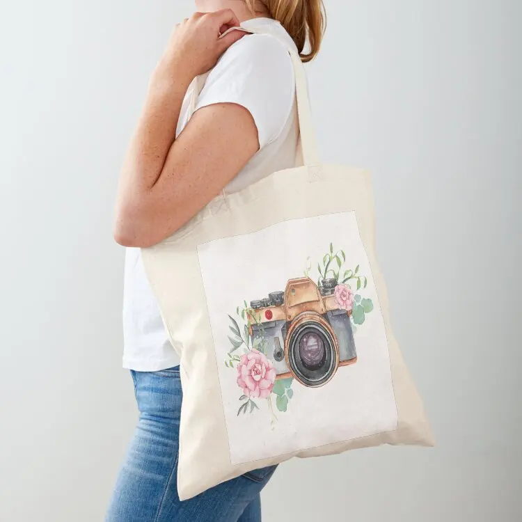 Watercolor camera, watercolor flowers, photographer gift, photography, camera, flowers Tote Bag
Watercolor camera, watercolor flowers, photographer gift, photography, camera, flowers Tote Bag