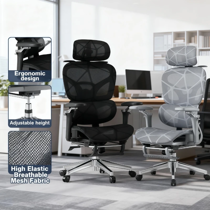 Ergonomic Office Gaming Chair Adjustable Mesh High Back Lumbar Support Headrest Reclining Swivel Computer Desk Chair Furniture
Ergonomic Office Gaming Chair Adjustable Mesh High Back Lumbar Support Headrest Reclining Swivel Computer Desk Chair Furniture
