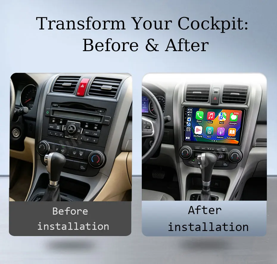 Car Stereo IPS HD Head Unit Touch Screen Wireless CarPlay GPS Navi BT WiFi DSP Player 9" Android 16 for Honda CR‑V 2 2001‑2006
Car Stereo IPS HD Head Unit Touch Screen Wireless CarPlay GPS Navi BT WiFi DSP Player 9" Android 16 for Honda CR‑V 2 2001‑2006