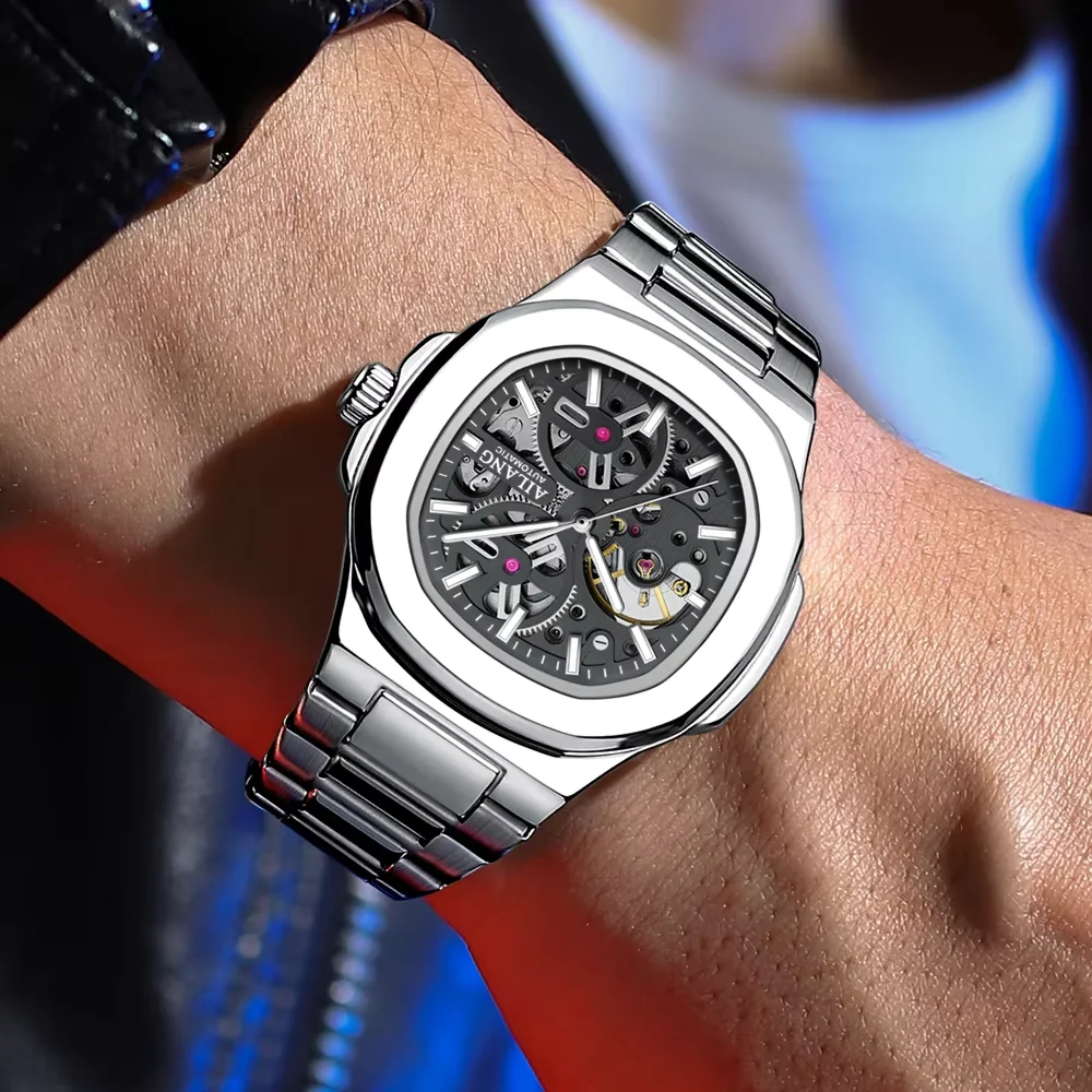 AILANG Men automatic mechanical watch luxury watches waterproof skeleton business wholesale stainless steel gift watch
AILANG Men automatic mechanical watch luxury watches waterproof skeleton business wholesale stainless steel gift watch