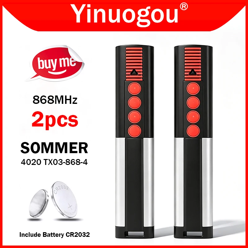 SOMMER 4020 TX03-868-4 Gate Remote Control 868MHz SOMMER 868 MHz 4026 4031 4035 4025 4011 4021 Garage Door Remote Control Opener
SOMMER 4020 TX03-868-4 Gate Remote Control 868MHz SOMMER 868 MHz 4026 4031 4035 4025 4011 4021 Garage Door Remote Control Opener
