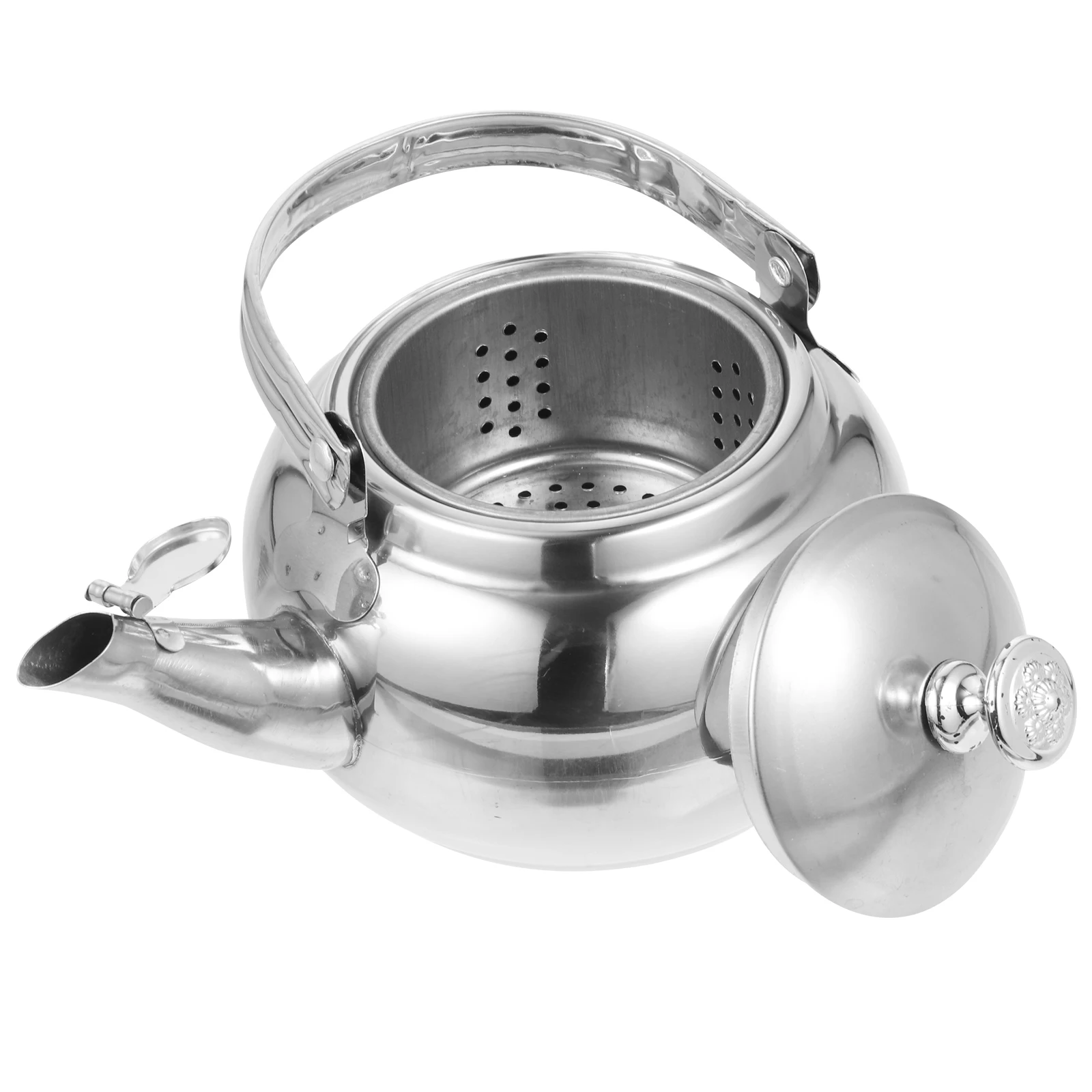 Stainless Steel Teapot 14cm Silver Color with Filter for Tea Making Camping Travel Kettle Heat Resistant Ergonomic
Stainless Steel Teapot 14cm Silver Color with Filter for Tea Making Camping Travel Kettle Heat Resistant Ergonomic