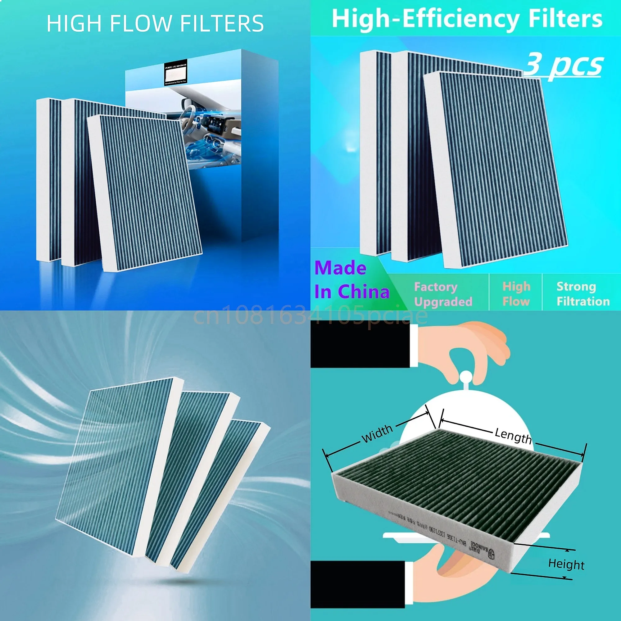 3 Pcs High Flow Cabin Air Conditioner Filter For Buick Lacrosse Century Verano
3 Pcs High Flow Cabin Air Conditioner Filter For Buick Lacrosse Century Verano