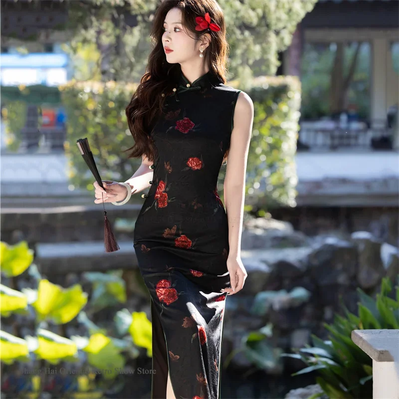 Винтажное элегантное платье-ципао с цветочным принтом в китайском стиле, новое женское ципао, традиционная одежда, сексуальное вечернее платье-новинка
Винтажное элегантное платье-ципао с цветочным принтом в китайском стиле, новое женское ципао, традиционная одежда, сексуальное вечернее платье-новинка