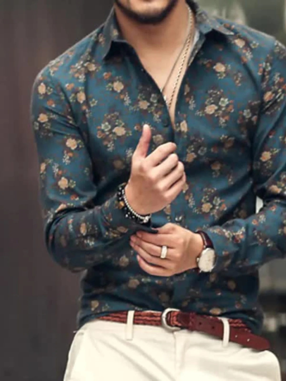 Floral Print Long Sve Slim Fit irt Turn-down Collar Men's Faion Autumn Wear European Sle Casual irt
Floral Print Long Sve Slim Fit irt Turn-down Collar Men's Faion Autumn Wear European Sle Casual irt