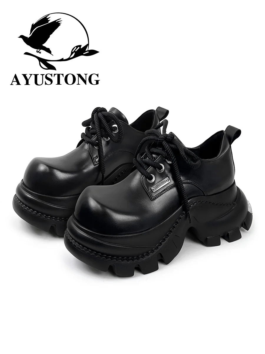 UK Style Flats Thick Bottom Heightening Shoelace Big Head Fashionable Women's Shoes Casual Deep Mouth Single Shoes round Toe
UK Style Flats Thick Bottom Heightening Shoelace Big Head Fashionable Women's Shoes Casual Deep Mouth Single Shoes round Toe