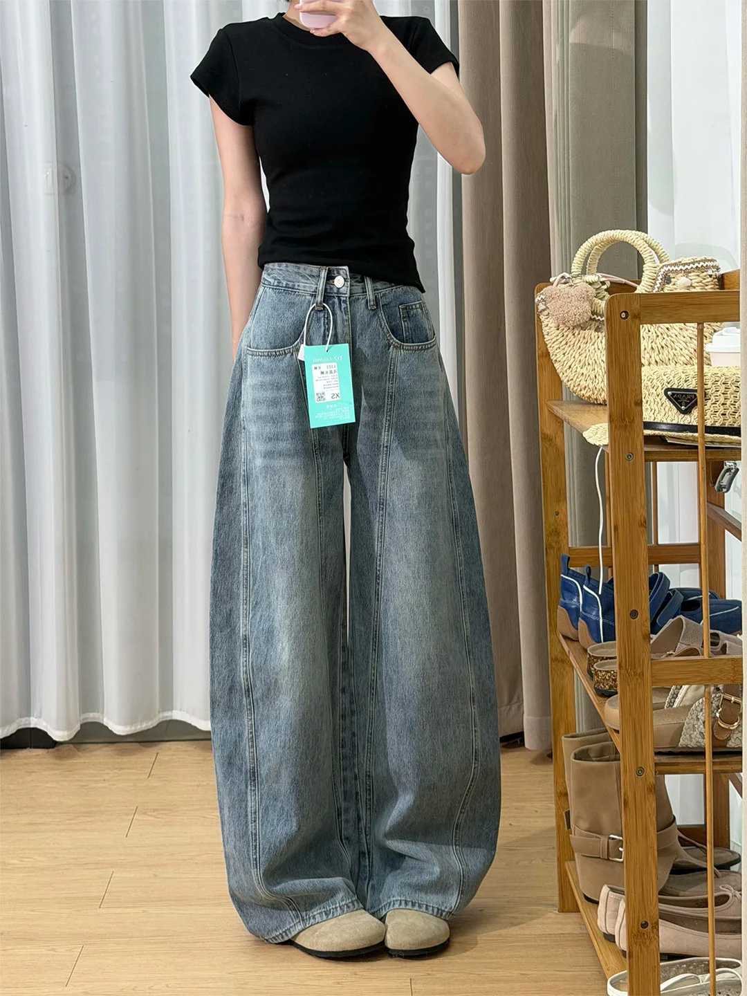 Slimming Blue Denim High Waist Wide Leg Pants Women's Summer New Style Casual Comfortable Breathable Retro Style Jeans
Slimming Blue Denim High Waist Wide Leg Pants Women's Summer New Style Casual Comfortable Breathable Retro Style Jeans