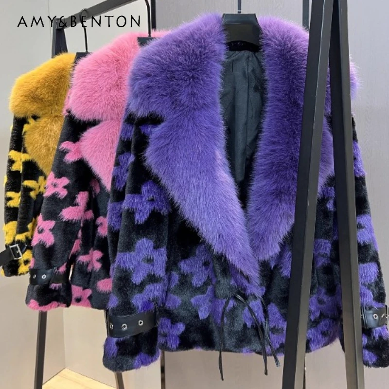 Winter New Faux Mink Woolen Coat Ladies Youthful Style Age-Reducing Large Fur Collar Thickened Warm European Mink Furry Jacket
Winter New Faux Mink Woolen Coat Ladies Youthful Style Age-Reducing Large Fur Collar Thickened Warm European Mink Furry Jacket