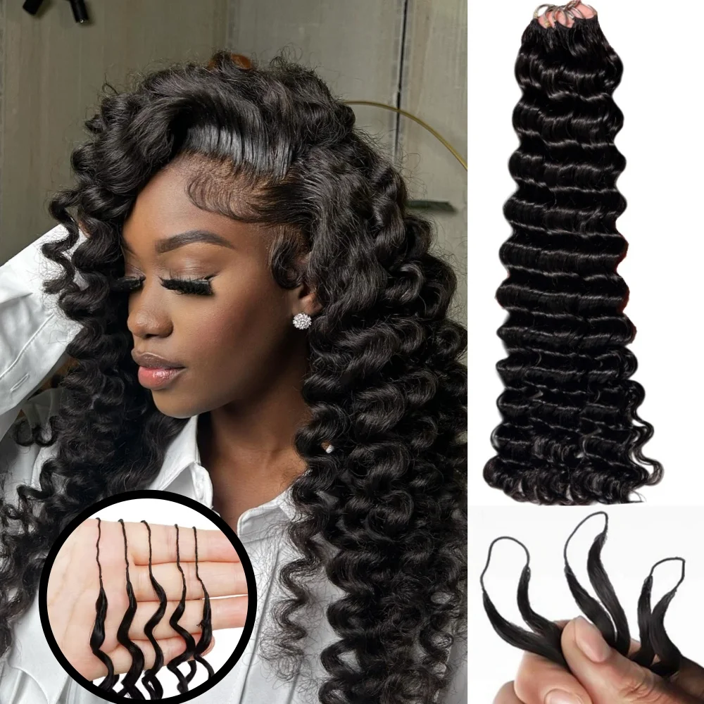 15A Lightweight Deep Wave PreSeparated Feather Crochet Bundles 100% Human Hair Invisible Knotless Extensions Millionaire Queen
15A Lightweight Deep Wave PreSeparated Feather Crochet Bundles 100% Human Hair Invisible Knotless Extensions Millionaire Queen