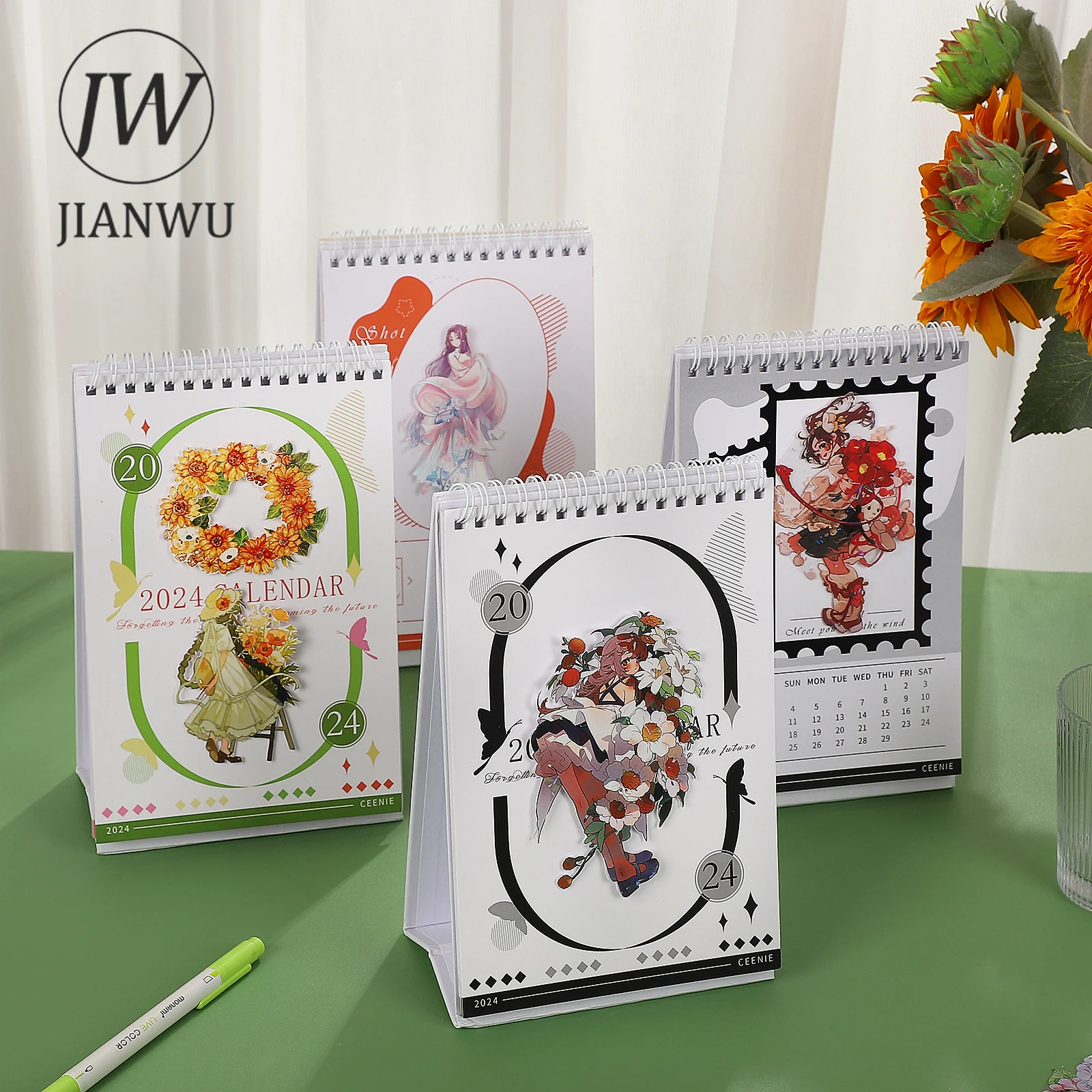 JIANWU 2024 Simple Decor Goo Card Desk Calendar Creative DIY Journal Desktop Decoration Supplies Stationery
JIANWU 2024 Simple Decor Goo Card Desk Calendar Creative DIY Journal Desktop Decoration Supplies Stationery