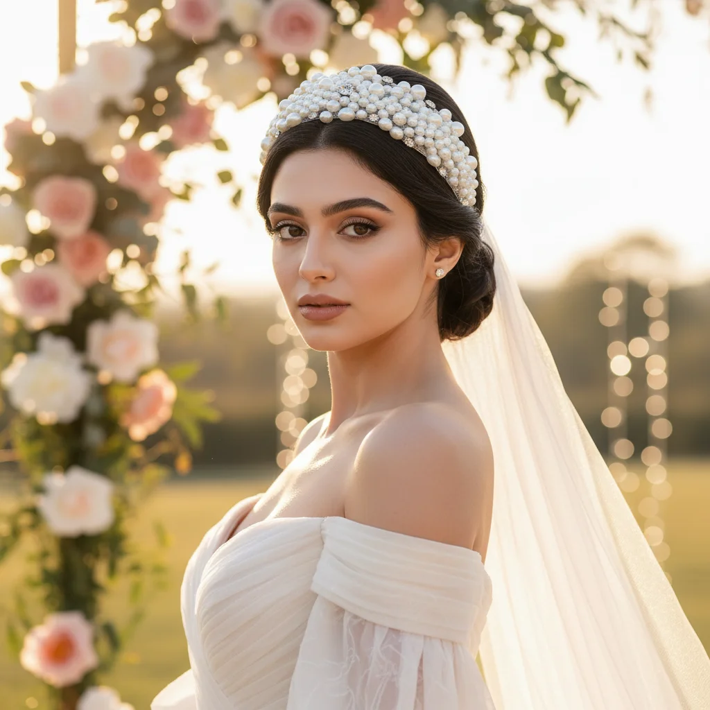 Bridal Pearl Headband Multi Row Pearl Hairpiece Handmade Rhinestone Headdress Wedding Hair Accessories Women Jewelry Headdress
Bridal Pearl Headband Multi Row Pearl Hairpiece Handmade Rhinestone Headdress Wedding Hair Accessories Women Jewelry Headdress