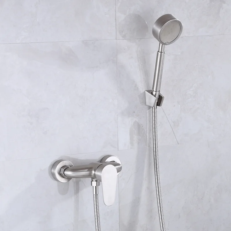 Bathroom Shower Faucet Set 304 Stainless Steel Mixer Tap Hot and Cold Mixer Triple Bathtub Faucet Set With Hand Shower Head
Bathroom Shower Faucet Set 304 Stainless Steel Mixer Tap Hot and Cold Mixer Triple Bathtub Faucet Set With Hand Shower Head