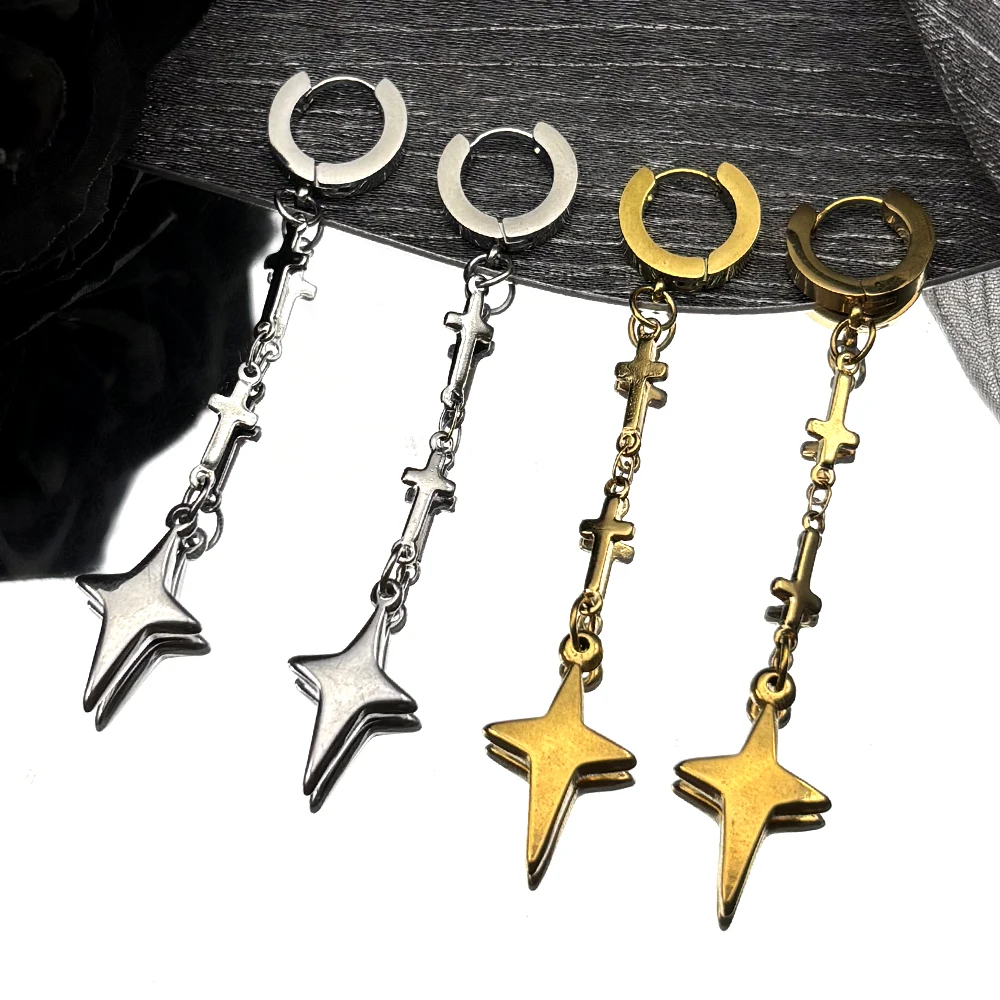 Gothic Cross Star Drop Earrings For Women Korean Fashion Punk Charms Stitching Party Hiphop Hottie Daily Wear Jewelry Accessory
Gothic Cross Star Drop Earrings For Women Korean Fashion Punk Charms Stitching Party Hiphop Hottie Daily Wear Jewelry Accessory