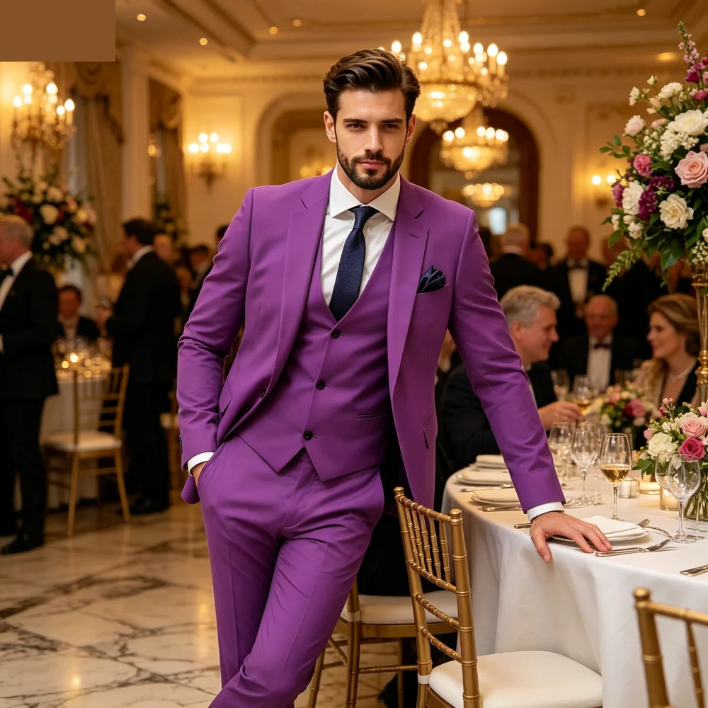 Elegant Brown 3 Piece Men's Wedding Suit with Jacket Pants Vest - Single Breasted Notch Lapel Business Blazer Male Clothing
Elegant Brown 3 Piece Men's Wedding Suit with Jacket Pants Vest - Single Breasted Notch Lapel Business Blazer Male Clothing